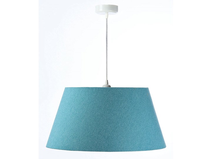 Niebiesko-miedziana lampa wisząca stożek - S410-Egida Pomieszczenie Kuchnia Lampa z abażurem Tworzywo sztuczne Metal Lampa z kloszem Tkanina Kolor Miedziany