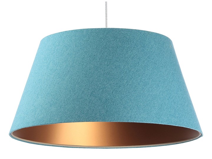 Niebiesko-miedziana lampa wisząca stożek - S410-Egida Metal Lampa z kloszem Tworzywo sztuczne Tkanina Lampa z abażurem Kolor
