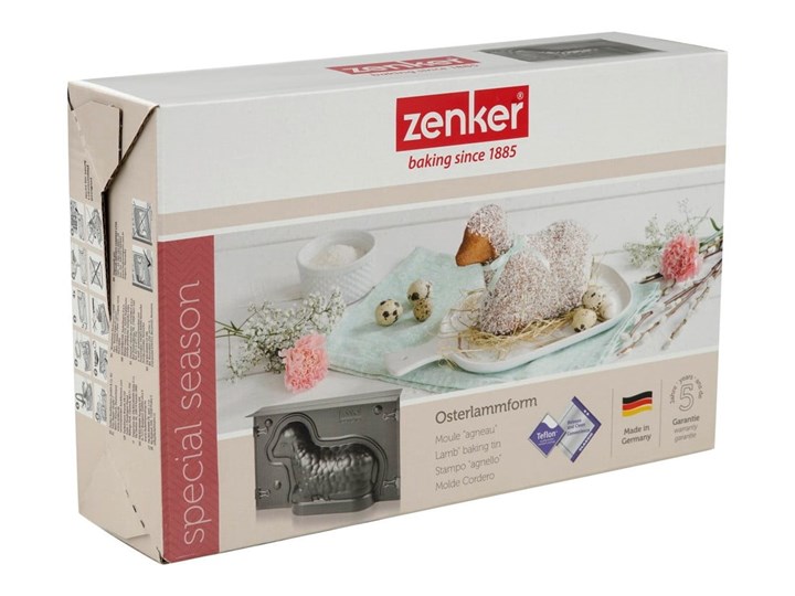 Stalowa forma do pieczenia Zenker Easter Lamb, 700 ml Kolor Szary Kategoria Formy i foremki
