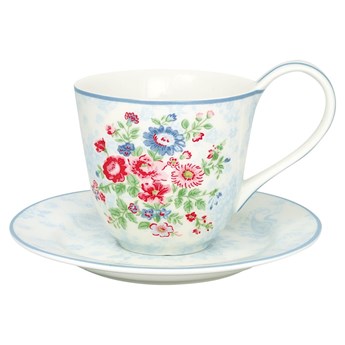 Porcelanowa filiżanka ze spodkiem Green Gate Ailis, 270 ml