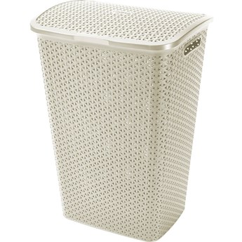 Beżowy kosz na pranie Curver My Style, 55 l