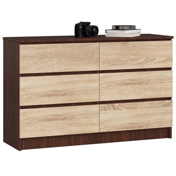 Klasyczna komoda do salonu wenge + dąb sonoma - Mirus 3X