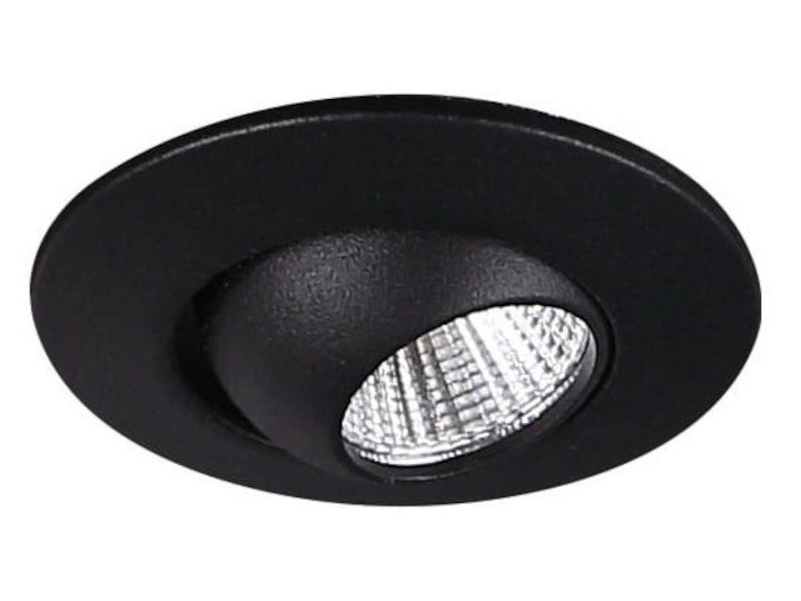 Regulowany wpust YUCA ROUND TILTED ledowa lampa 3W 3000K czarna
