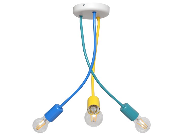 Lampa przysufitowa kolorowa HARVARD W-1026/3 MIX Metal Lampa z kloszem Kolor Wielokolorowy