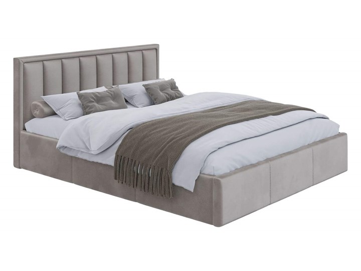 Łóżko tapicerowane 140x200 z pojemnikiem MOON / kolory do wyboru Metal Drewno Tkanina Kategoria Łóżka do sypialni Rozmiar materaca 140x200 cm