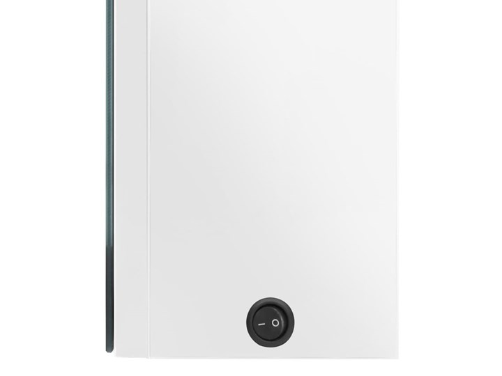 vidaXL Szafka łazienkowa z lustrem i LED, lśniąca biel, 50x13x70 cm Szerokość 50 cm Płyta MDF Wiszące Szkło Głębokość 13 cm Szafki Kolor Biały