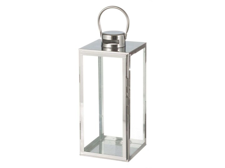 Lampion Elegance Silver 17x17x38cm, 17 × 17 × 38 cm Metal Szkło Kategoria Lampiony do ogrodu