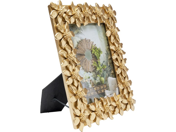 Ramka na zdjęcia Flower 21x26 cm złota Kolor Złoty Kategoria Ramy i ramki na zdjęcia