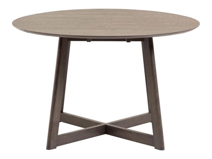Stół okrągły rozkładany Maryse drewniany ciemnobrązowy 70(120)x75cm Drewno Płyta laminowana Styl Industrialny Pomieszczenie Stoły do jadalni