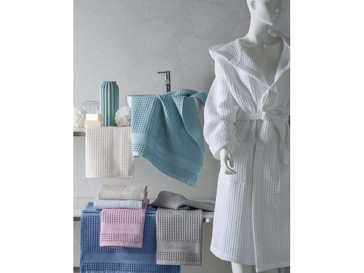 Komplet ręczników Blumarine Capri Blue Light Blue 40x60 cm 60x110 cm Ręcznik kąpielowy 100x150 cm Bawełna Kolor
