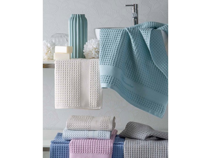Komplet ręczników Blumarine Capri Blue Blue 100x150 cm Bawełna 60x110 cm 40x60 cm Ręcznik kąpielowy Kolor