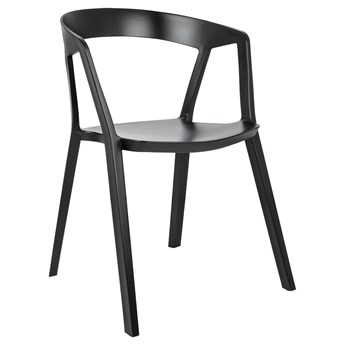 Krzesło plastikowe z  polipropylenu czarne Vibia