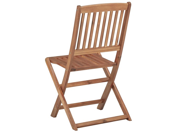 vidaXL Składane krzesła ogrodowe z poduszkami, 8 szt., drewno akacjowe Tworzywo sztuczne Krzesło składane Styl Nowoczesny Kolor Brązowy