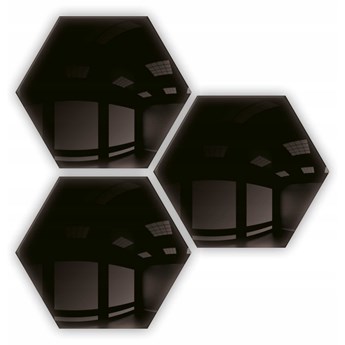 Lustro - dekoracyjne hexagon samoprzylepne 3szt 183x160mm