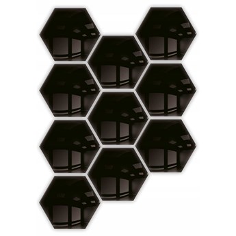 Lustro - dekoracyjne hexagon samoprzylepne 10szt 183x160mm