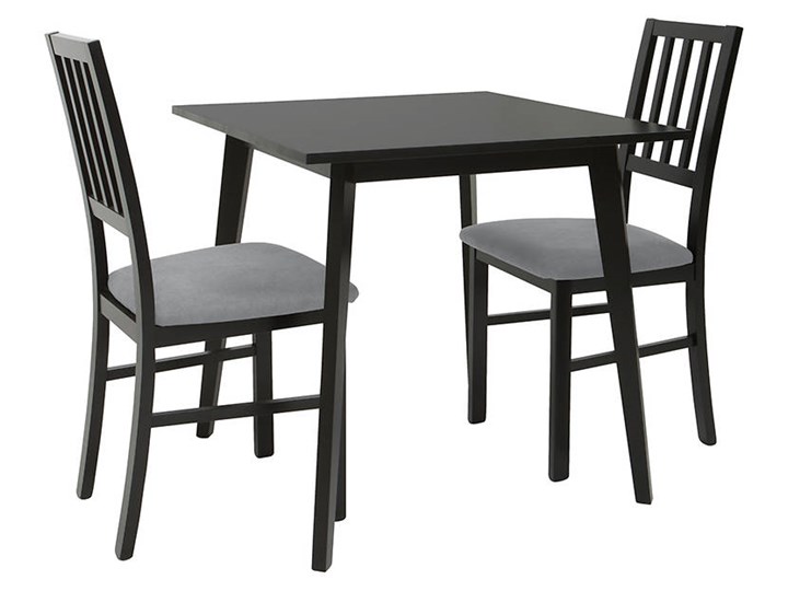 Asti zestaw stół z 2 krzesłami czarny
