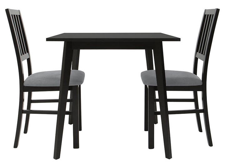 Asti zestaw stół z 2 krzesłami czarny Pomieszczenie Jadalnia