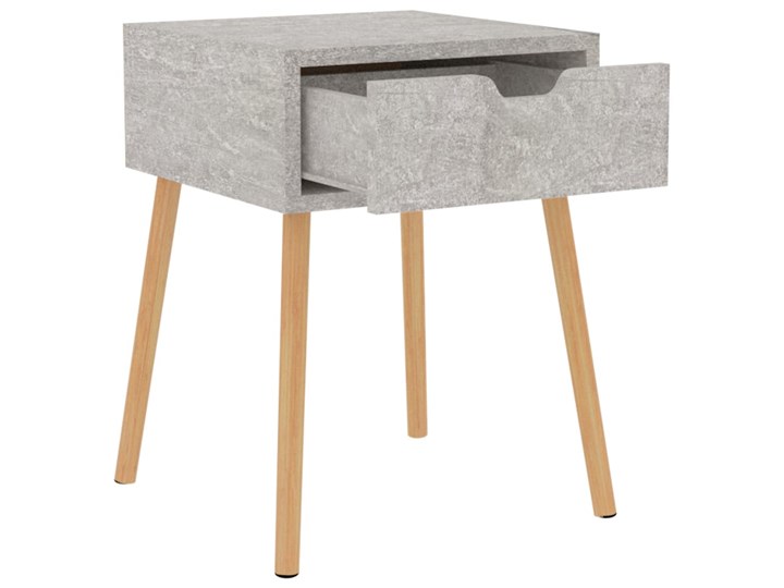 vidaXL Szafka nocna, betonowy szary, 40x40x56 cm, płyta wiórowa Płyta laminowana Płyta MDF Głębokość 40 cm Nocne Szerokość 40 cm Pomieszczenie Sypialnia Uniwersalne Płyta meblowa Na dekoracje Styl Nowoczesny