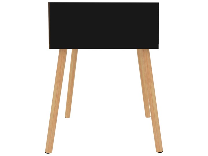 vidaXL Szafka nocna, czarna, wysoki połysk, 40x40x56 cm, płyta wiórowa Nocne Głębokość 40 cm Płyta meblowa Płyta laminowana Kolor Czarny Szerokość 40 cm Na dekoracje Uniwersalne Płyta MDF Pomieszczenie Sypialnia