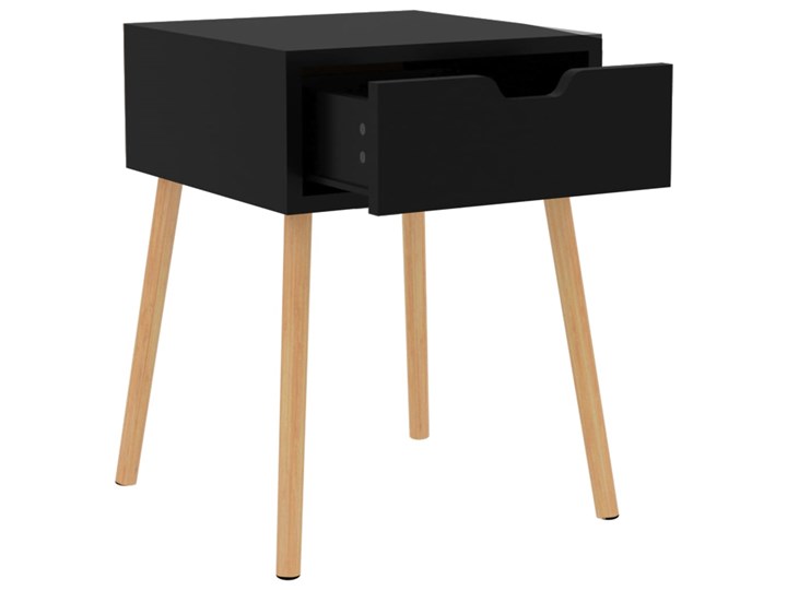 vidaXL Szafka nocna, czarna, wysoki połysk, 40x40x56 cm, płyta wiórowa Nocne Płyta MDF Głębokość 40 cm Płyta meblowa Płyta laminowana Uniwersalne Szerokość 40 cm Na dekoracje Styl Nowoczesny Kolor Czarny