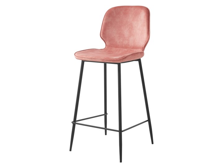 SELSEY Hoker Rablart różowy Szerokość 50 cm Głębokość 42 cm Wysokość 97 cm Rodzaj(n) Hokery Tkanina Metal Pomieszczenie Salon