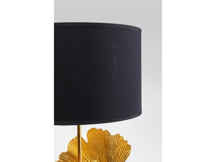 Lampa stołowa Flores Ø30x62 cm złota - klosz czarny Lampa z kloszem Kolor Biały Kolor Złoty