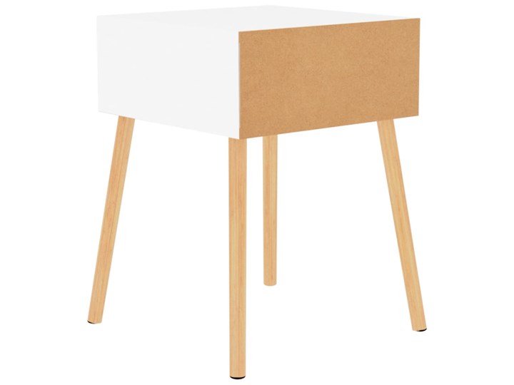 vidaXL Szafka nocna, biała, 40x40x56 cm, płyta wiórowa Płyta meblowa Głębokość 40 cm Uniwersalne Na dekoracje Szerokość 40 cm Kolor Biały Nocne Płyta laminowana Płyta MDF Pomieszczenie Sypialnia