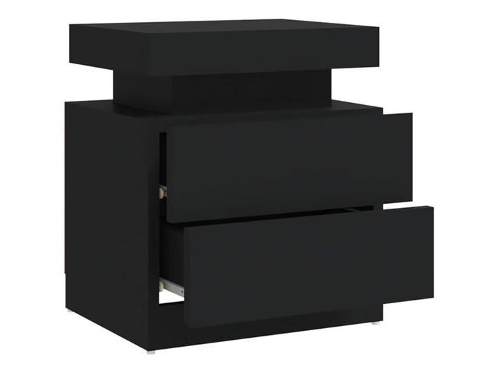 vidaXL Szafka nocna, czarna, 45x35x52 cm, płyta wiórowa Płyta MDF Pomieszczenie Sypialnia Płyta meblowa Płyta laminowana Szerokość 45 cm Głębokość 35 cm Nocne Typ Nocne