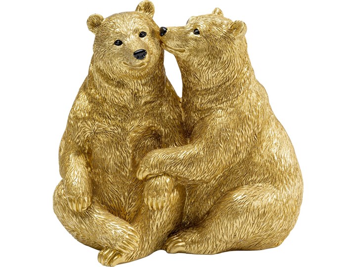 Figurka dekoracyjna Cuddly Bears 17x16 cm złota