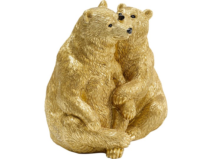 Figurka dekoracyjna Cuddly Bears 17x16 cm złota Kolor Złoty