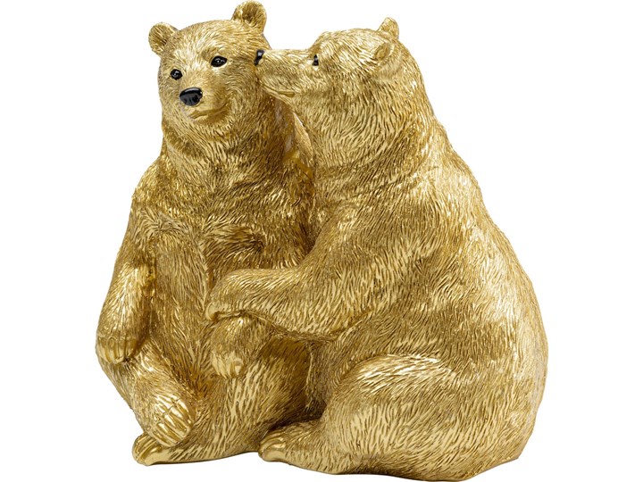 Figurka dekoracyjna Cuddly Bears 17x16 cm złota Kolor Złoty