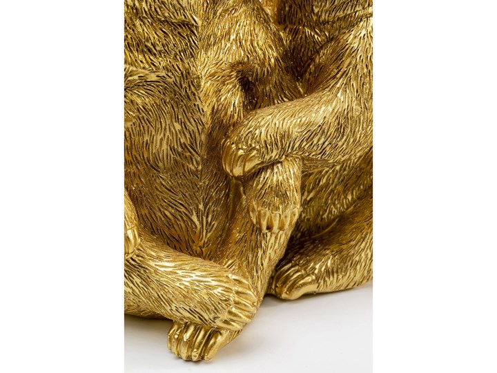 Figurka dekoracyjna Cuddly Bears 17x16 cm złota Kolor Złoty Kategoria Figury i rzeźby