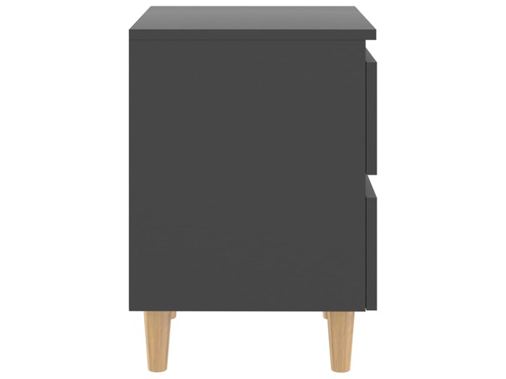 vidaXL Szafka nocna z sosnowymi nóżkami, szara, 40x35x50 cm Płyta MDF Sosna Głębokość 35 cm Płyta meblowa Nocne Płyta laminowana Szerokość 40 cm Drewno Pomieszczenie Sypialnia
