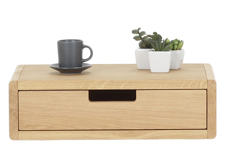 Szafka nocna wisząca, podwieszana Lea mini FLO lity dąb - drewniana szuflada Metal Płyta MDF Drewno Nocne Wiszące Szerokość 45 cm Kategoria Szafki i regały Uniwersalne Głębokość 30 cm Styl Nowoczesny