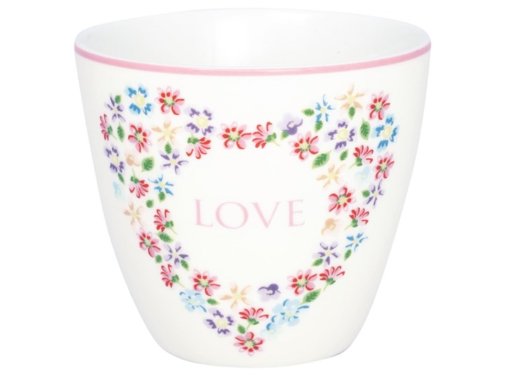 Porcelanowa filiżanka Green Gate Columbine Love, 300 ml Porcelana Kategoria Filiżanki Kolor Biały