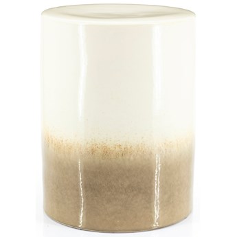 Stolik ceramiczny kremowy Ø34x45 cm