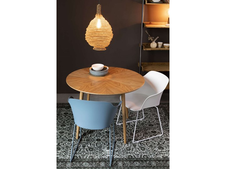 Stół jadalniany Fabio naturalny 100 Płyta MDF Wysokość 75 cm Stal Kształt blatu Okrągły Pomieszczenie Stoły do salonu