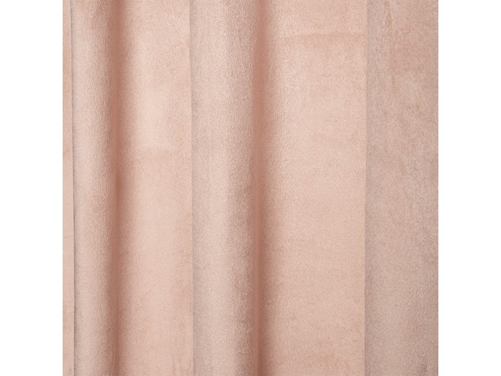Zasłona PATTY welwetowa brudny róż 140x250 cm - Homla Kolor Różowy Poliester Mocowanie Kółka