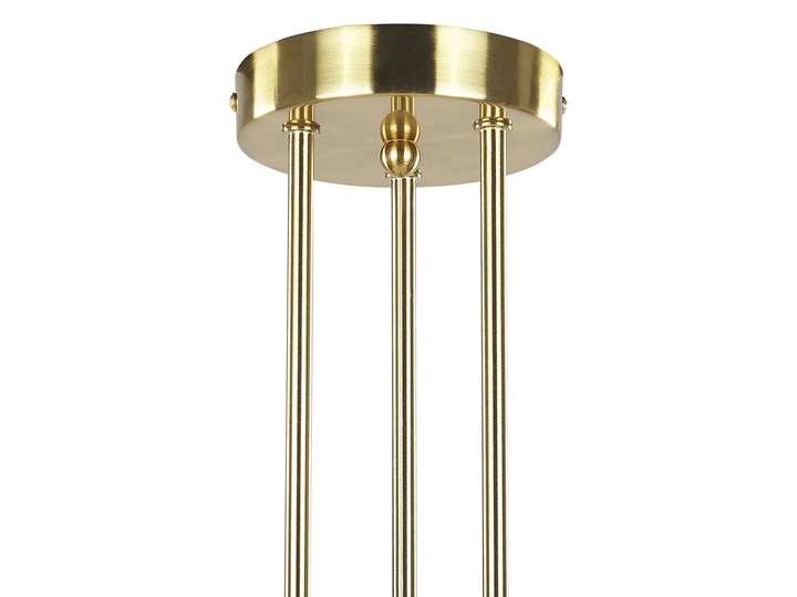 Beliani Lampa sufitowa mosiężna metalowa 33 cm 6 świateł bez kloszy nowoczesna industrialna salon sypialnia Stal Mosiądz Styl Industrialny Lampa designerska Styl Nowoczesny