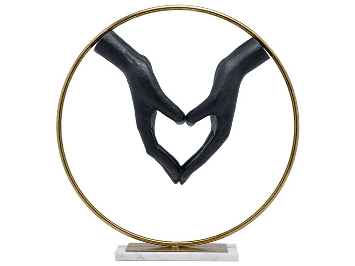 Figurka dekoracyjna Heart Hand 60x62 cm czarno-złota Kategoria Figury i rzeźby