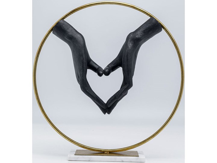 Figurka dekoracyjna Heart Hand 60x62 cm czarno-złota Kategoria Figury i rzeźby