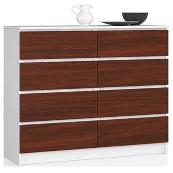 Komoda do biura na dokumenty biała + wenge - Stigio 3X