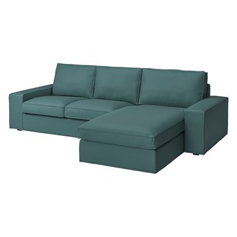 IKEA KIVIK Sofa 3-osobowa z szezlongiem, Kelinge szaroturkusowy, Maksymalna szerokość: 280 cm