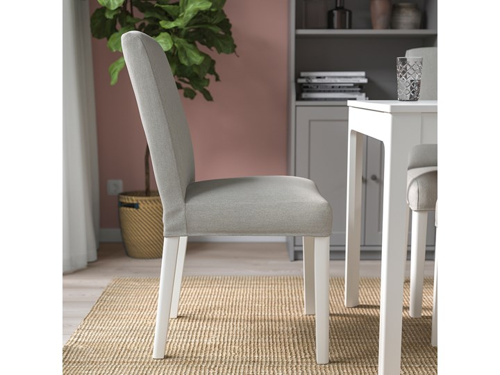 IKEA STRANDTORP / BERGMUND Stół i 8 krzeseł, biały/Orsta jasnoszary, 150/205/260 cm Pomieszczenie Jadalnia