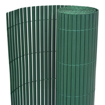 vidaXL Dwustronne ogrodzenie ogrodowe, PVC, 150x500 cm, zielone