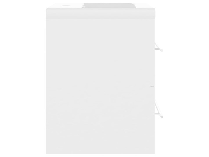 vidaXL Szafka z wbudowaną umywalką, biała, płyta wiórowa Z umywalką Płyta MDF Płyta stolarska Kolor Biały