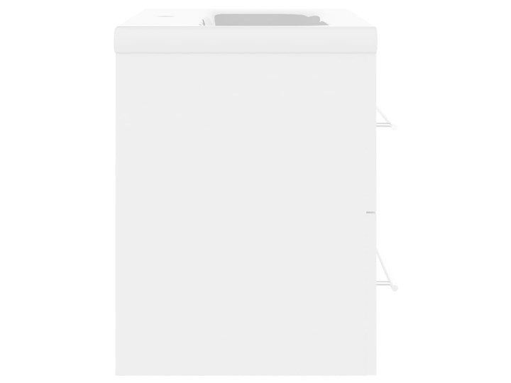 vidaXL Szafka z wbudowaną umywalką, biała, płyta wiórowa Z umywalką Płyta stolarska Kolor Biały Płyta MDF Rodzaj frontu Szuflady