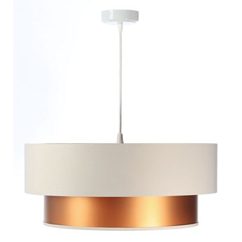 Miedziano-kremowa lampa wisząca nad stół - S419-Nilda