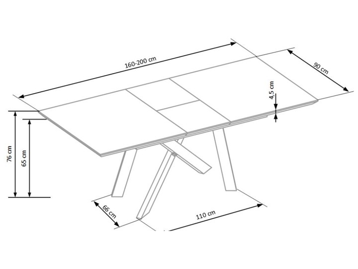 Rozkładany stół loftowy Fabier 2X - dąb naturalny Drewno Styl Industrialny Wysokość 76 cm Średnica