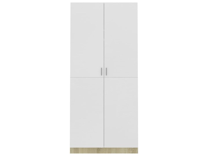 vidaXL Szafa, biel i dąb sonoma, 90 x 52 x 200 cm, płyta wiórowa Drewno Głębokość 52 cm Szerokość 90 cm Typ Gotowa